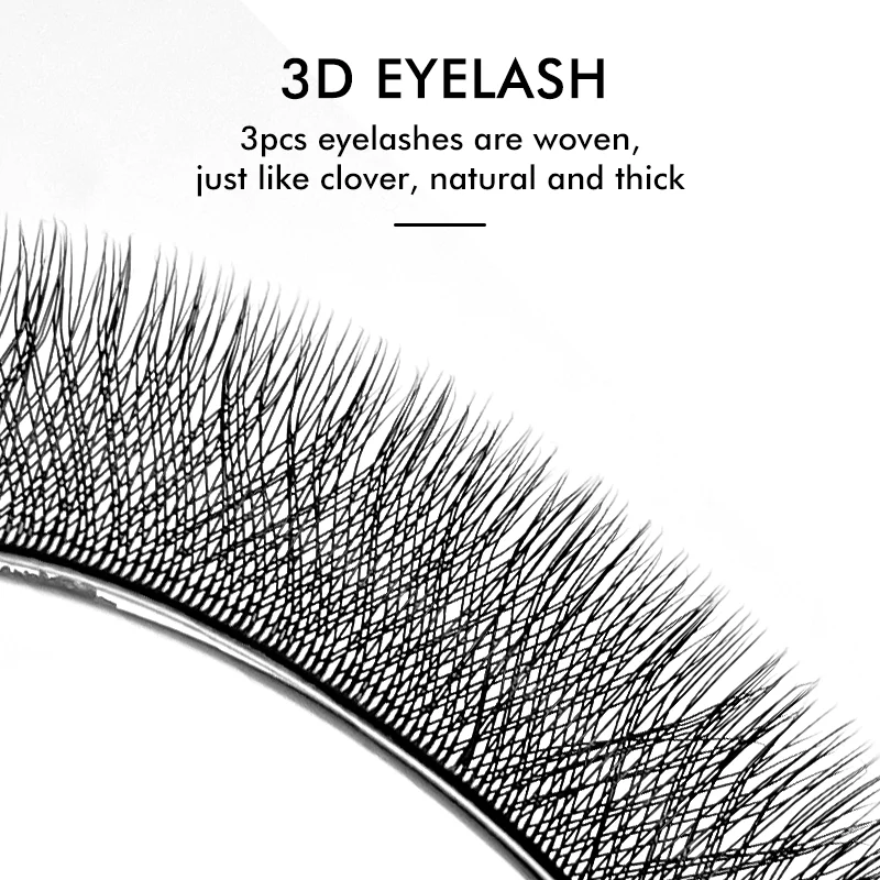 NATUHANA 3D W Shape False Eyelashes, Brown