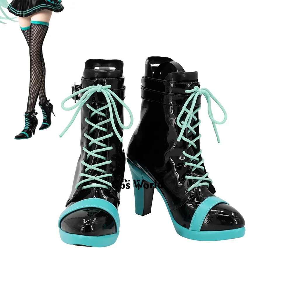 

16th Anniversary Miku Customize Anime Cosplay High Heels Shoes Boots