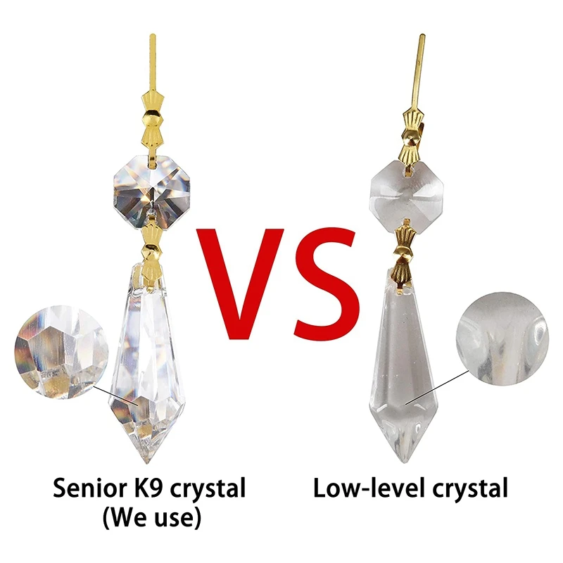 LICE-20PCS Perline per parti pendenti per lampadari a goccia trasparenti fai-da-te, decorazione per lampadari