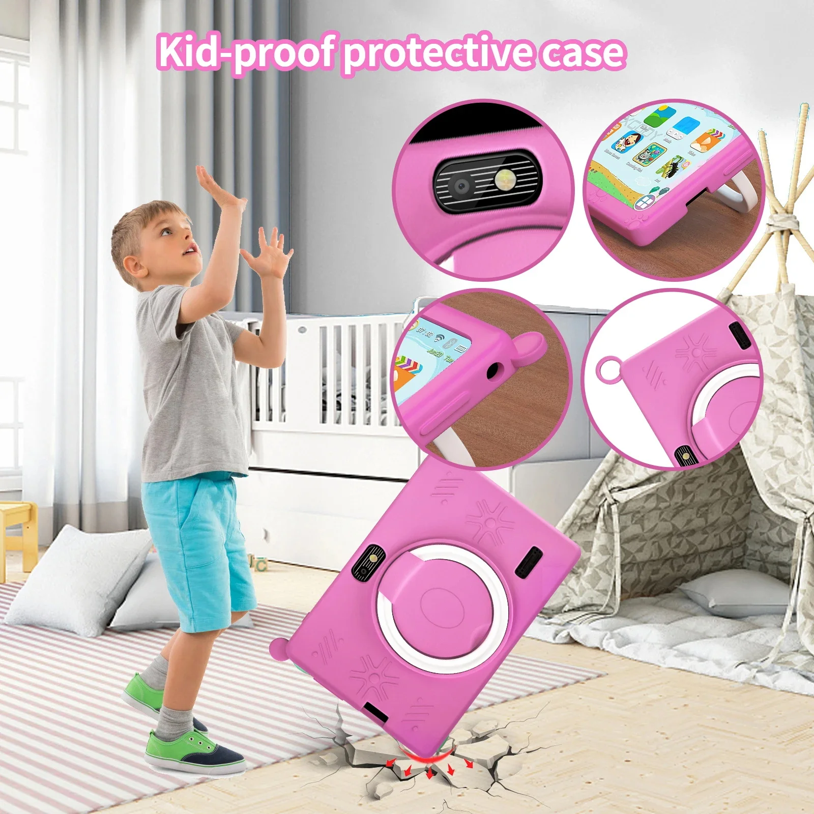 New Original KidsTablet with case Android mini PC 7.0-inch 4GB RAM 64GB ROM 4000mAh Battery Android 13