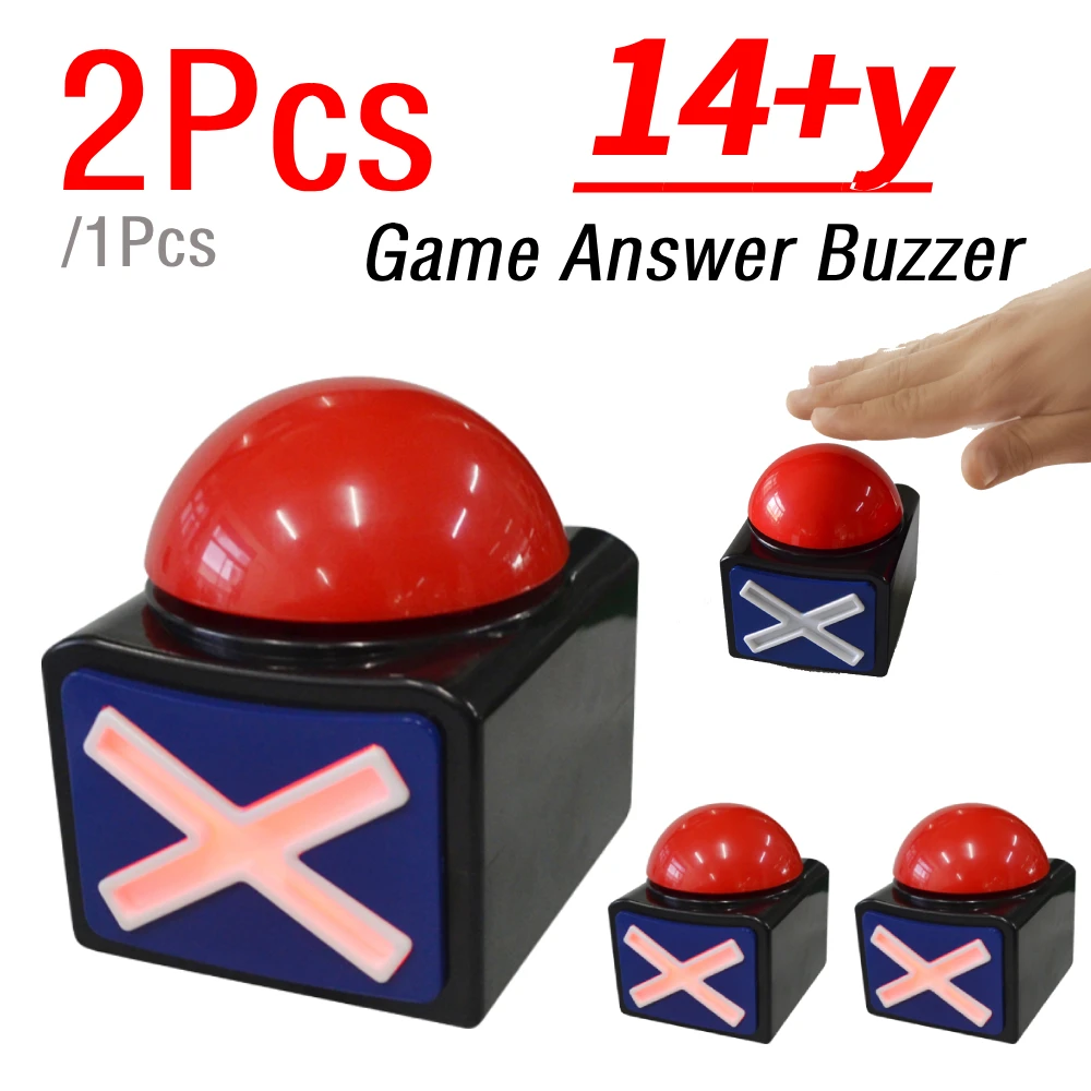 

Кнопка-сигнализатор (1/2 шт.) с звуковой и световой индикацией, красная, для викторин/конкурсов (кнопка для игры в викторину/головоломку)