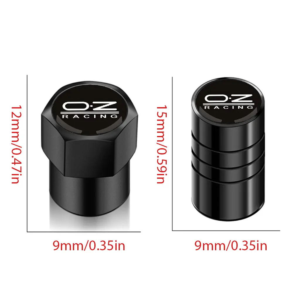 4PCS Car Stickers Universal Aluminium Alloy Wheel Tire Valve Caps Auto Bike Bicycle Accessories Case For OZ Racing Car Styling