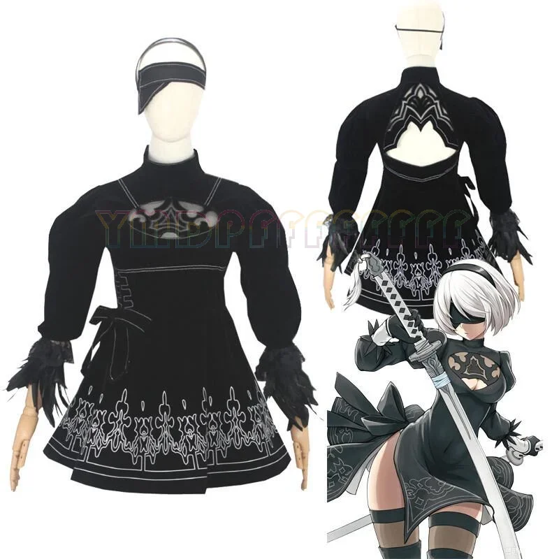 Halloween 2B sisters Nagoyama Kurasaki College Uniform Gloves Shorts Headband Eye Mask Bowknot Knee Socks Eye Mask Easter Carniv