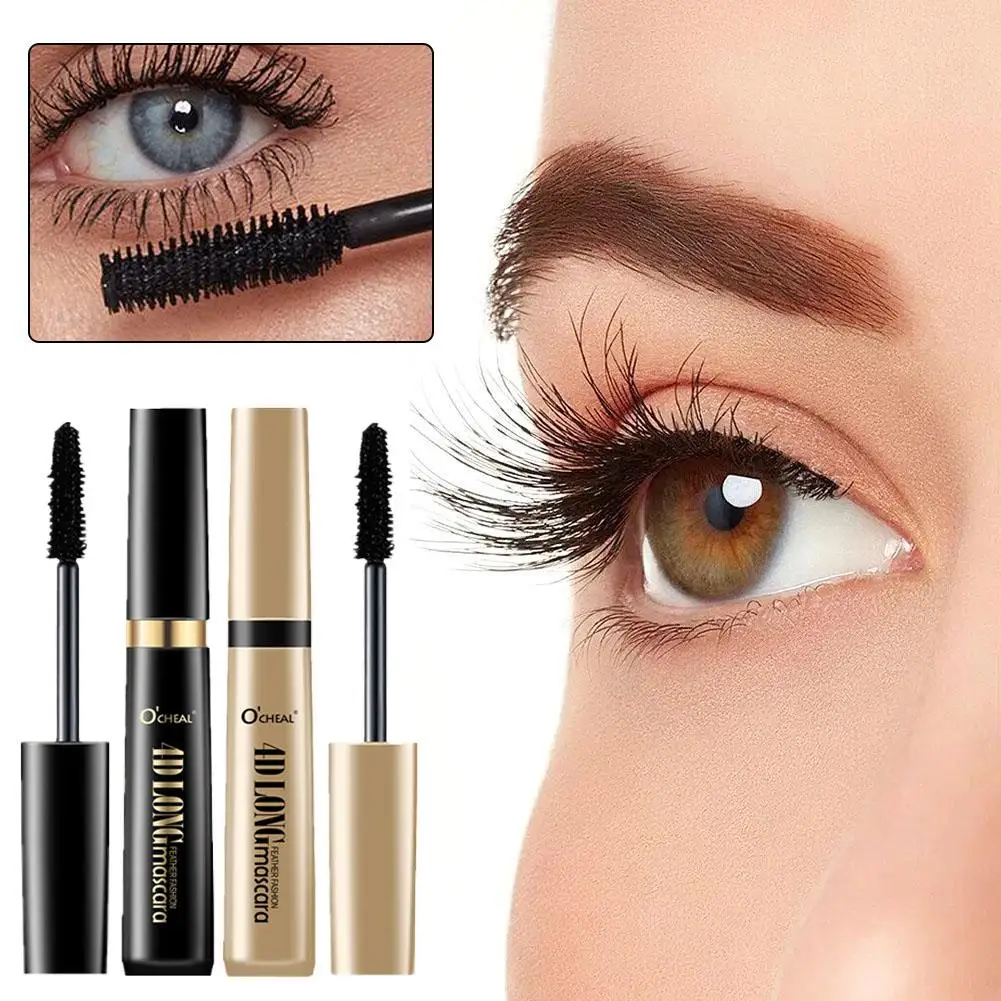 4D Mascara Slender Thick Curling Long Eyelashes Primer Waterproof Non-Smudge Lasting Anti-Sweat Mascara 1pc M3R4