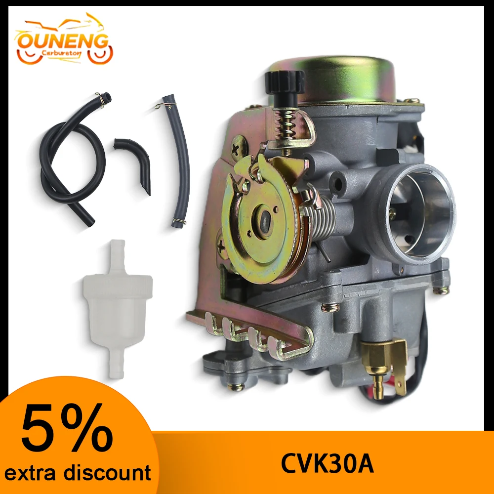 

For YP250 260 AN250 Burgman Linhai Aeolus VOG 260 300 TANK 260 XINGYUE 260 260cc 300cc ATV UTV Motorcycle Carburetor CVK30 30MM