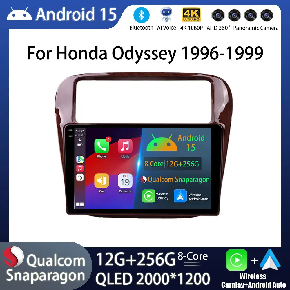 

Android 15 Car Radio For Honda Odyssey RA1 RA5 1996 - 1999 GPS Multimedia Player Navi Head Unit Stereo QLED 360 Camera DSP Video