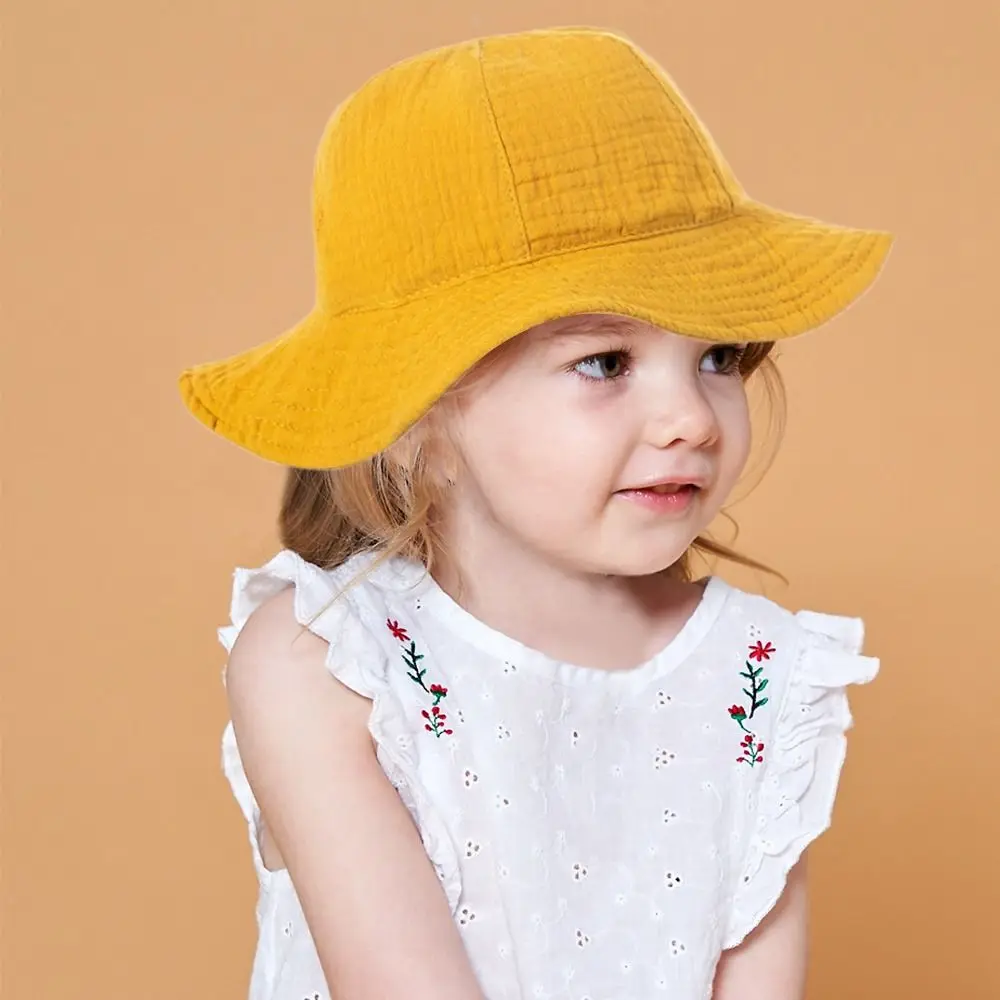 Gorra con protección UV para niños y niñas, gorro de playa con dibujos animados, Panamá