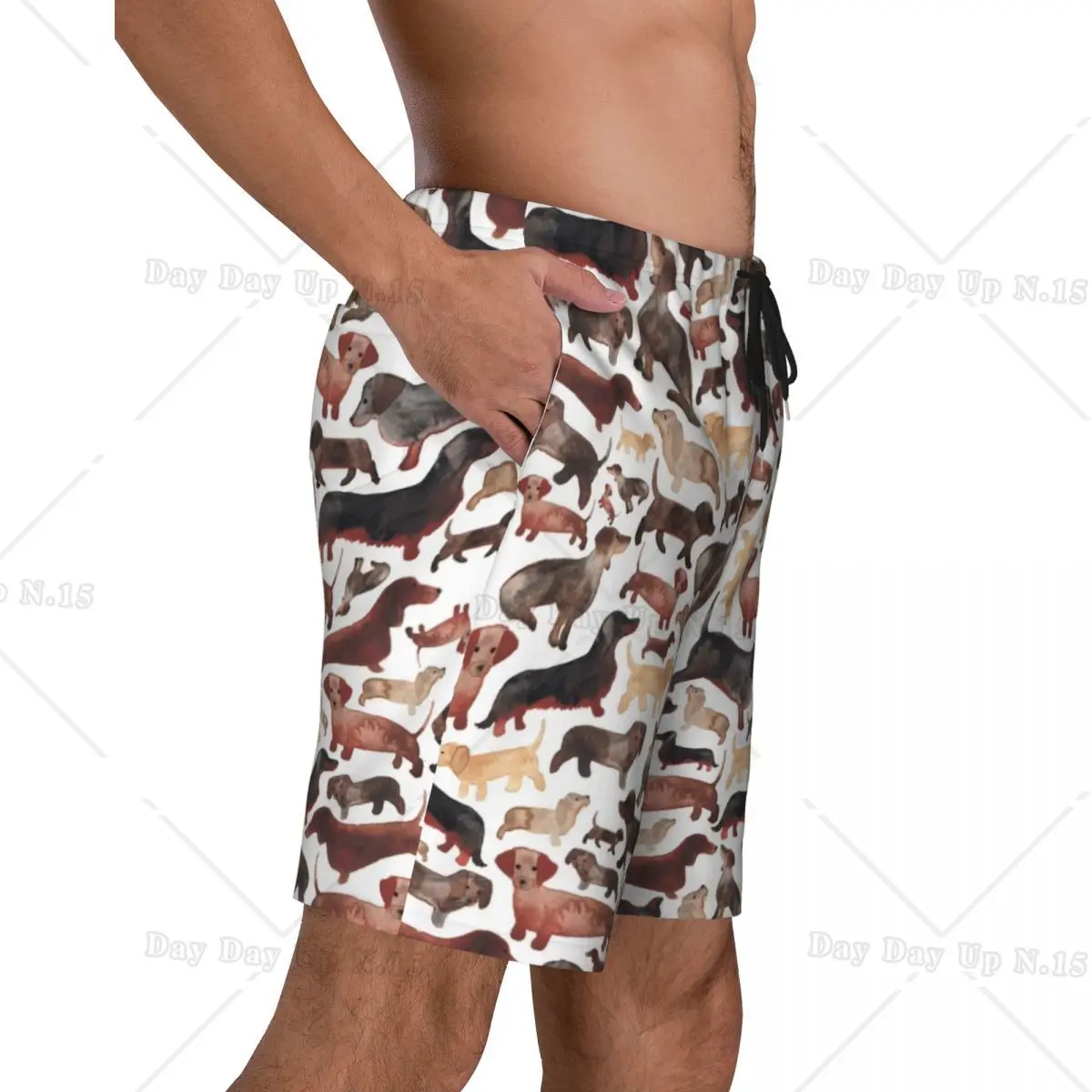 Dachshunds Or Sausage Dogs Men's Swim Trunks Beachwear Quick Dry Beach Board Shorts Kawaii Wiener Puppy Swimming Boardshorts