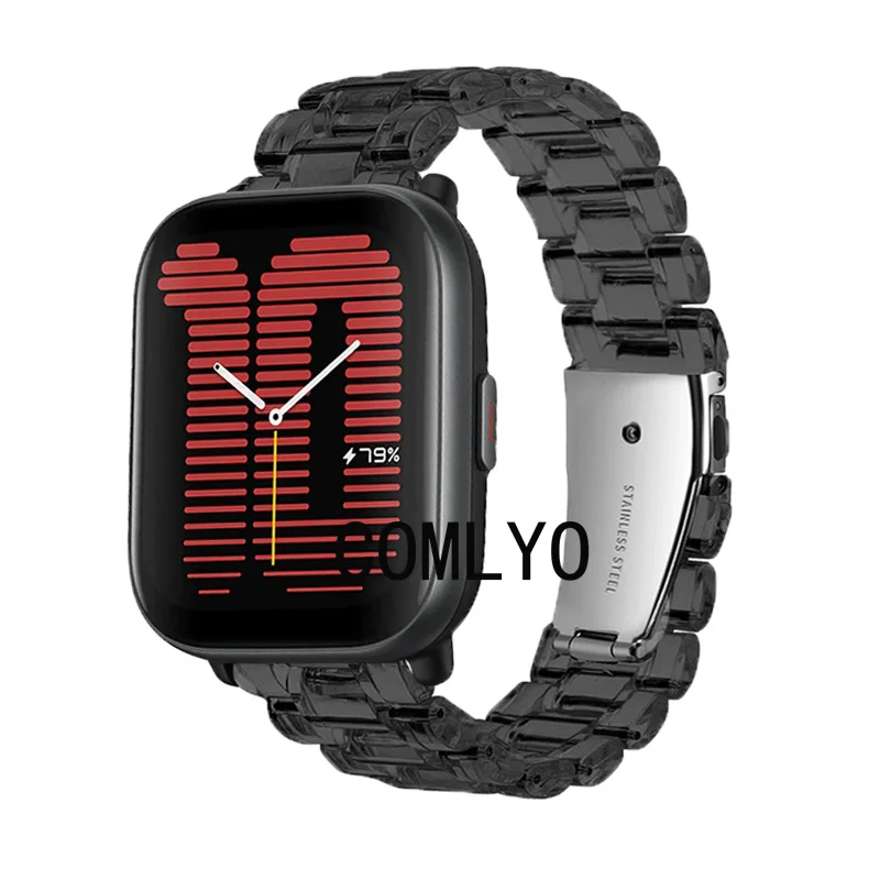 For Amazfit Active Cheetah Square Strap Wristband Plastic Clear Smart Watch Women men Band Screen protector film