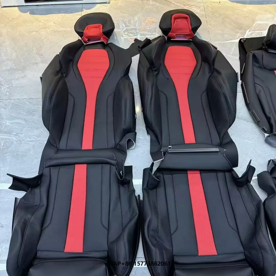 

Custom Fit Car Interior Seat Kits Covers for Full Set 5 Seaters Top Quality Leather for B-W 7 5 3 1 Series X5 X3 X1 Front Rear
