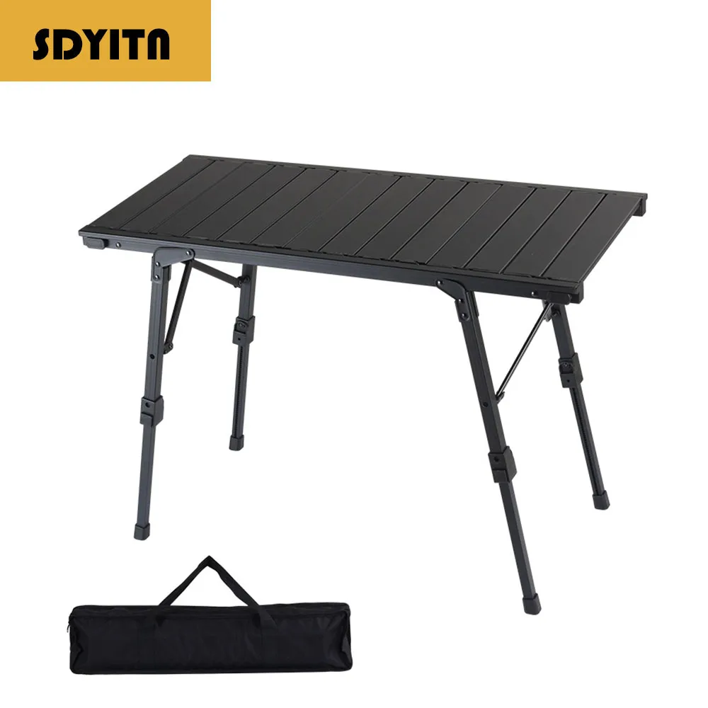 

Multi-functional Mobile Kitchen with Elevating Work Surface and Storage, Ideal for Outdoor Activities Outdoor Folding Table