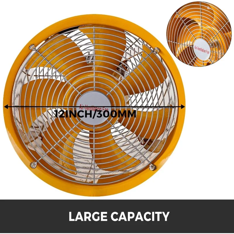 Mophorn explosions geschützter Lüfter 12 Zoll (300mm) Utility-Gebläse 550W 110V 60Hz Drehzahl U/min zur Extraktion