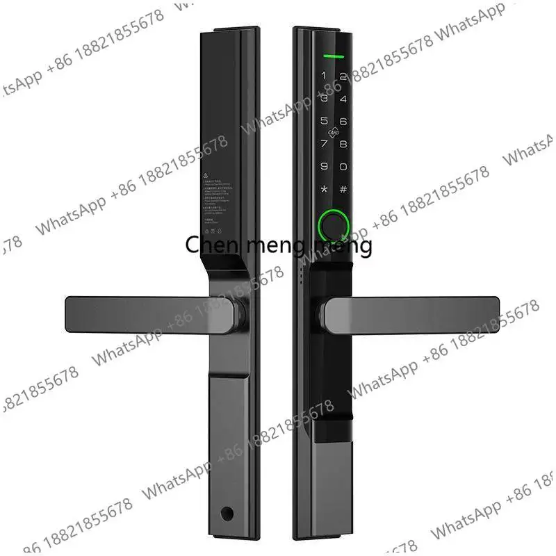 

3CM Wide Ultra-narrow Bridge Aluminum Fingerprint Lock for Sliding Screen Window and Glass Door Smart Sliding Door Lock