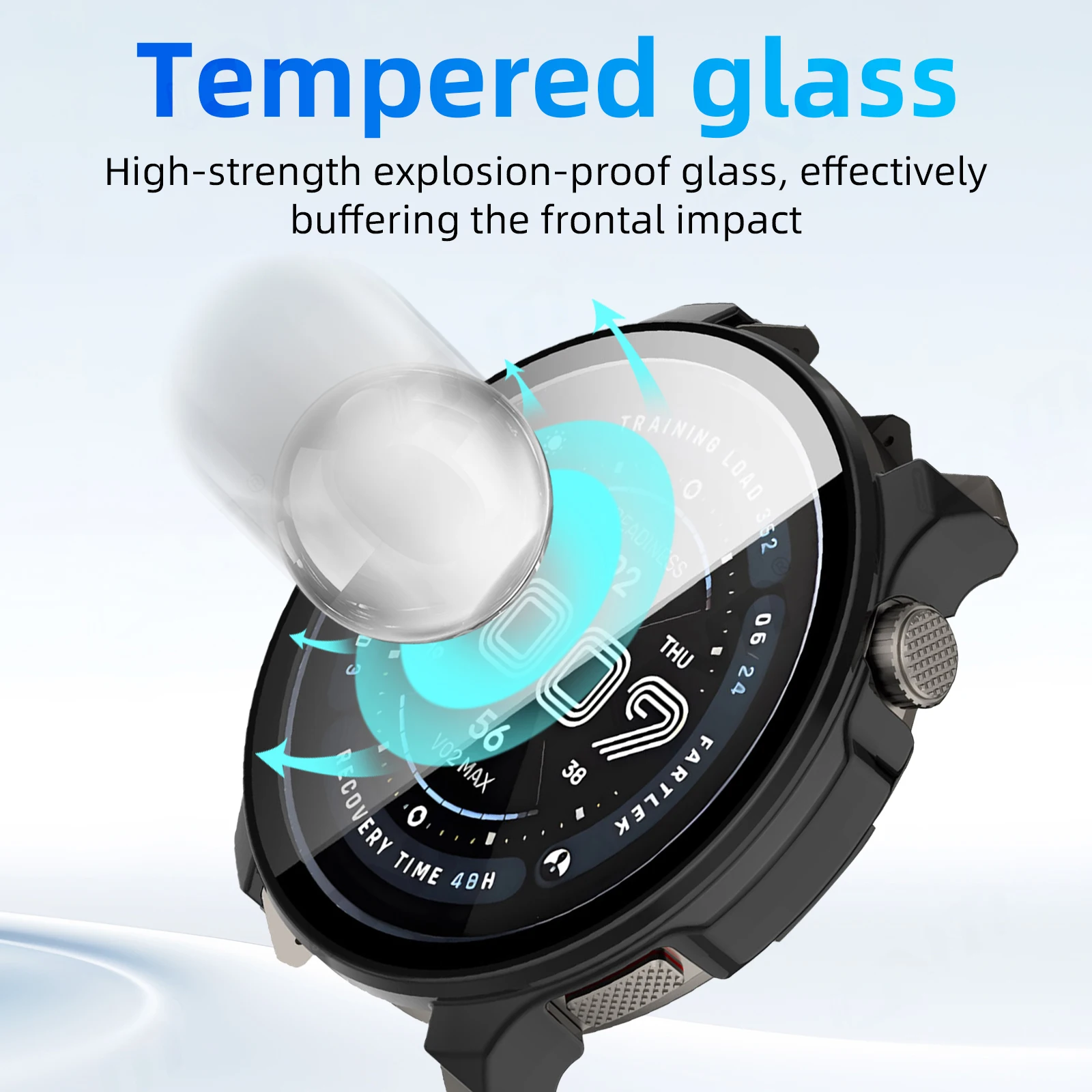 Casing Jam Tangan Pintar untuk Amazfit Balance 2 - Cangkang & Film Terintegrasi, Perlindungan Tahan Lama & Bergaya, Aksesori Jam Tangan Pintar