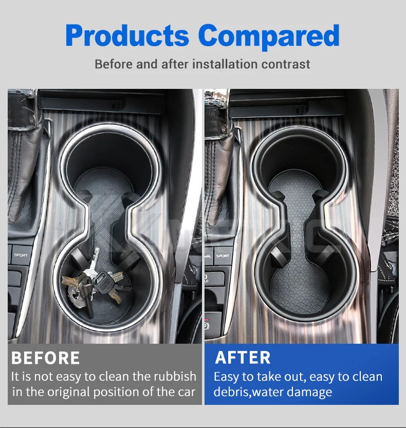Für Toyota Camry 2018 2019 2020 2021 2022 2023 Wasserbecherhalter Zentrale Steuerung Getränkehalter Wasserbecherschale Autozubehör – Detail 2