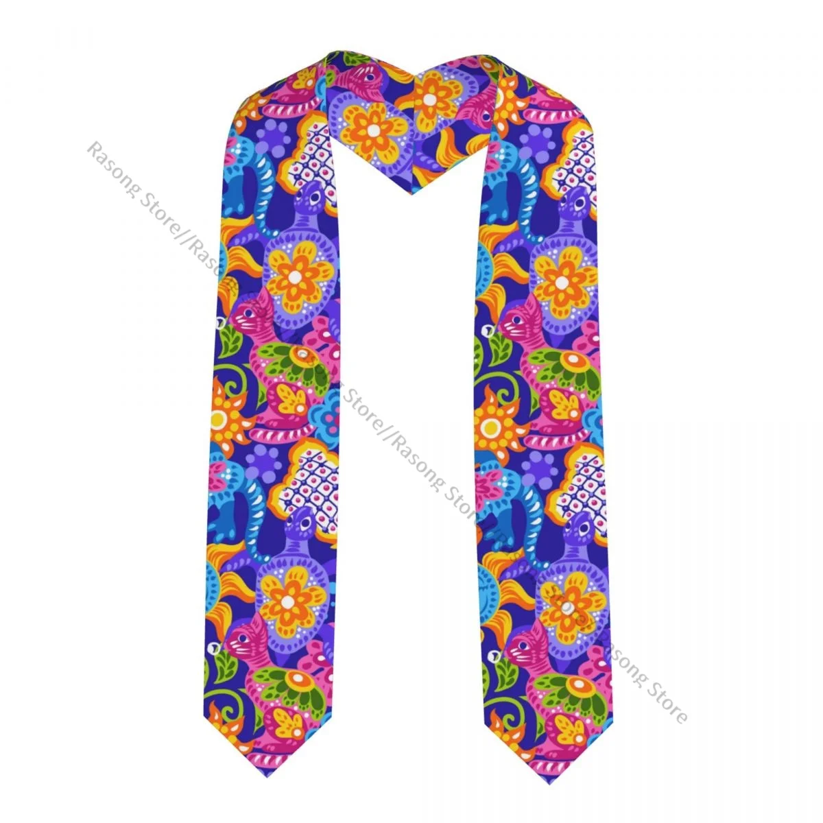 Mexican Ethnic Folk Unisex Adult Graduation Stole Shawl for Academic Commencements Celebration Uniform