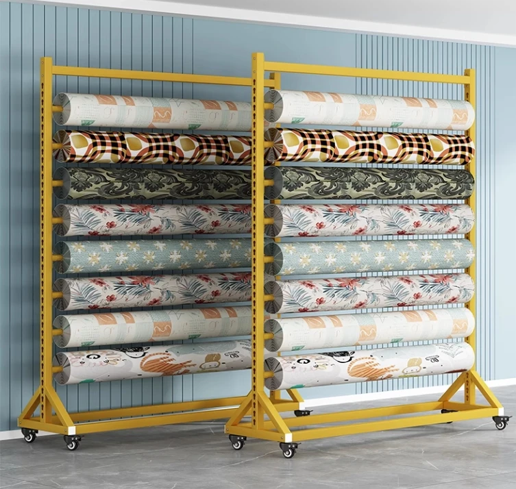 Single-side cloth roll display rack