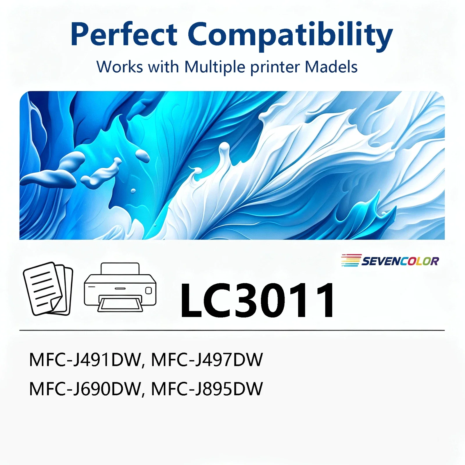 LC3011 Standard Yield Ink Cartridge Set(4Pack)-Compatible for MFC-J491DW Printer