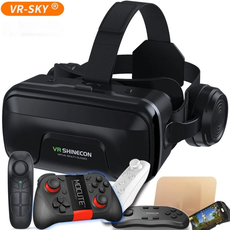 VR SHINECON G04EA 10.0 Virtual Reality Helmet 3D Glasses Casque For Smartphone Smart Phone Goggles Headset Video Game Binoculars