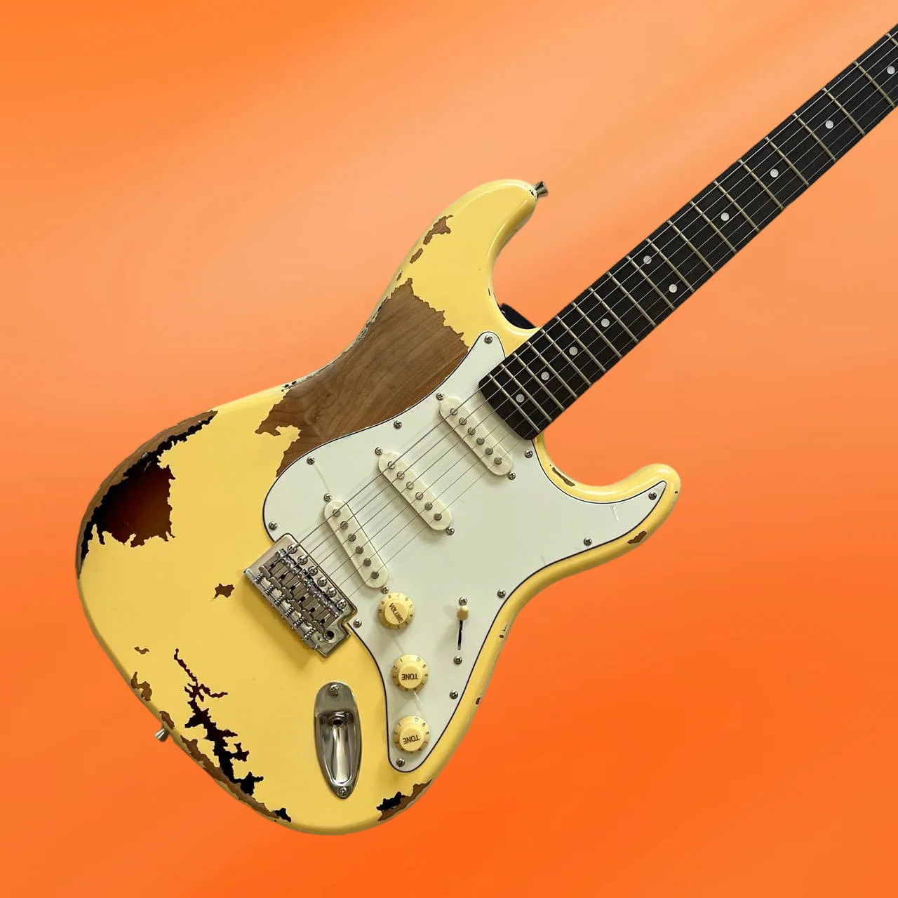 جيتار جديد رائع لعام 2026 الأكثر مبيعًا لوحة أصابع من خشب الورد المشوي بالفحم الأصفر