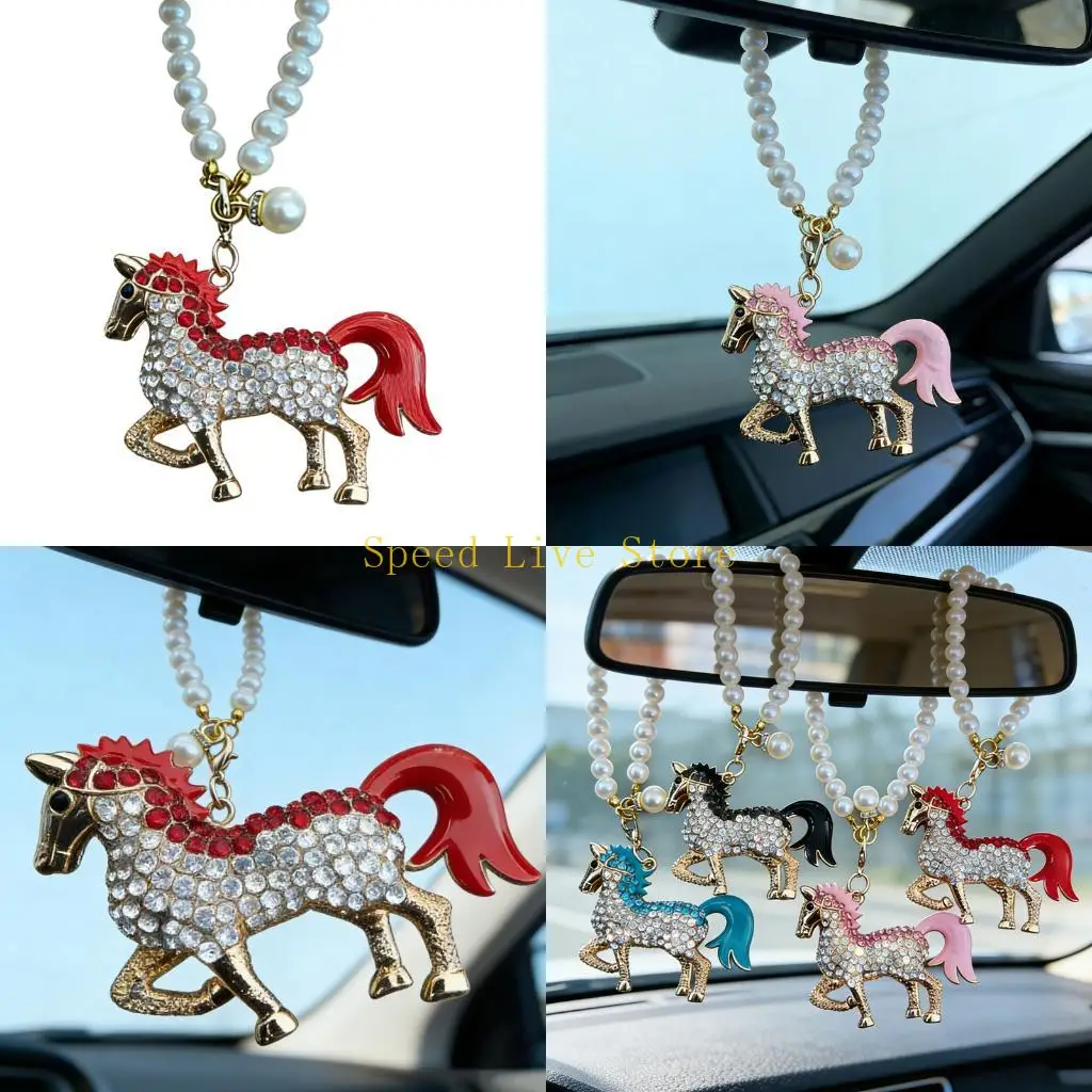 547C Charm Sparkling Rhinestones Horse Fun Decoration For Cars Multiple Color Option