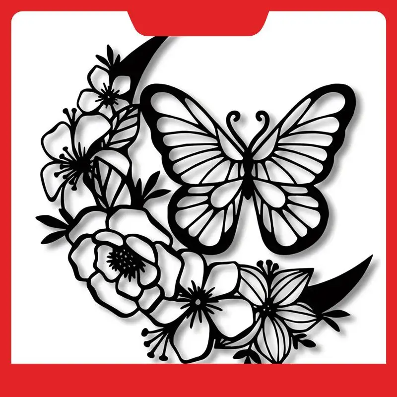 Butterfly Flower Wall Hanging - Perfect For Home Decor Birthday Parties And Holidays Hanging Wall Art Home Decor