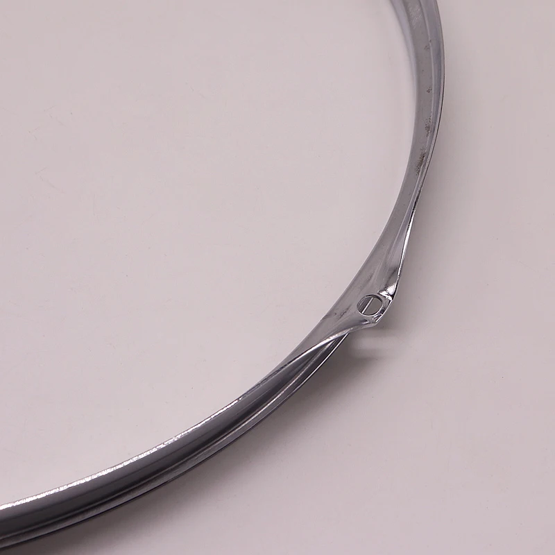 16 Inch 6 Hole Upper Drum Hoop Snare Drum Rim Iron Drum Ring Silver Color 1.2mm Thichness Drum Kit 1 Piece