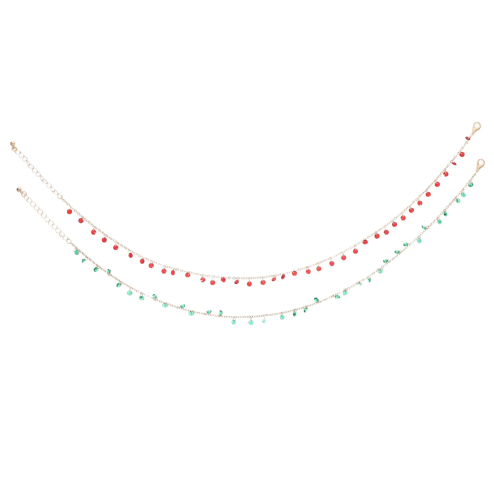 

2pcs Crystal Necklaces Handcrafted Choker Jewelry Summer Beach Lightweight Pendant Beachwear Jewelry Crystal Beaded For Women