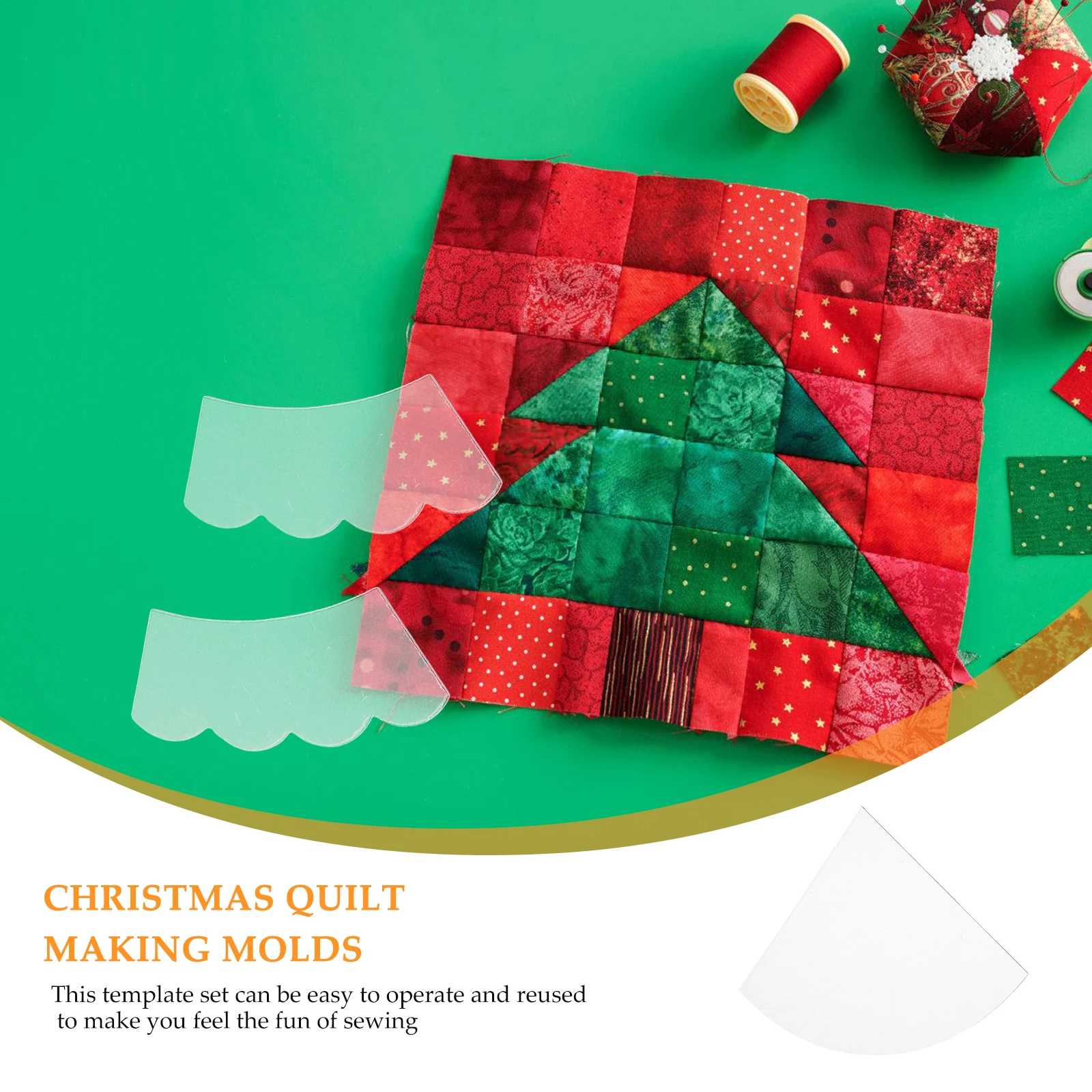 

1 set Christmas Quilt Template Set Pet Christmas Tree Quilting Ruler Reusable Sewing Tool for Holiday Gifts