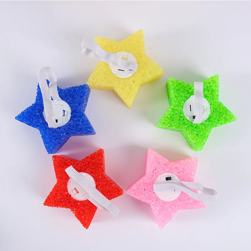 8cm Hold Small Star Lights Battery Powered Stage Performances Concerts Festival Props Holiday Party Wedding Decor Star Lamp