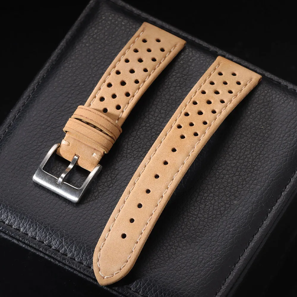 Echtes Rindslederarmband 18 mm 20 mm 22 mm Universalarmband für Samsung Galaxy Watch 6 5 4 Weiches, atmungsaktives Retro-Armband