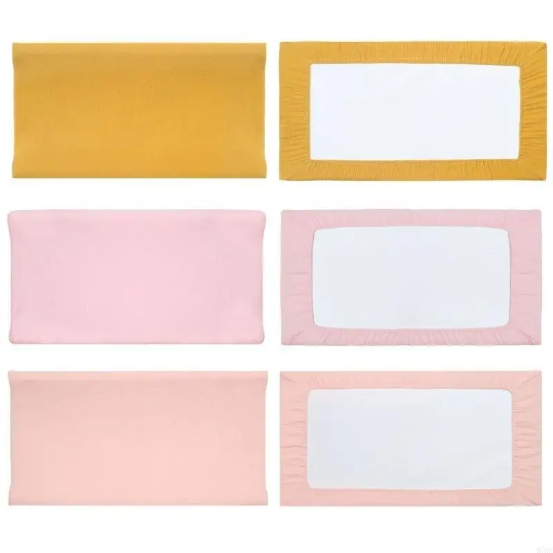 

97BE Baby Diaper Changing Pad Cover Cover Removable Muslin Changing Mat Cover for Inf