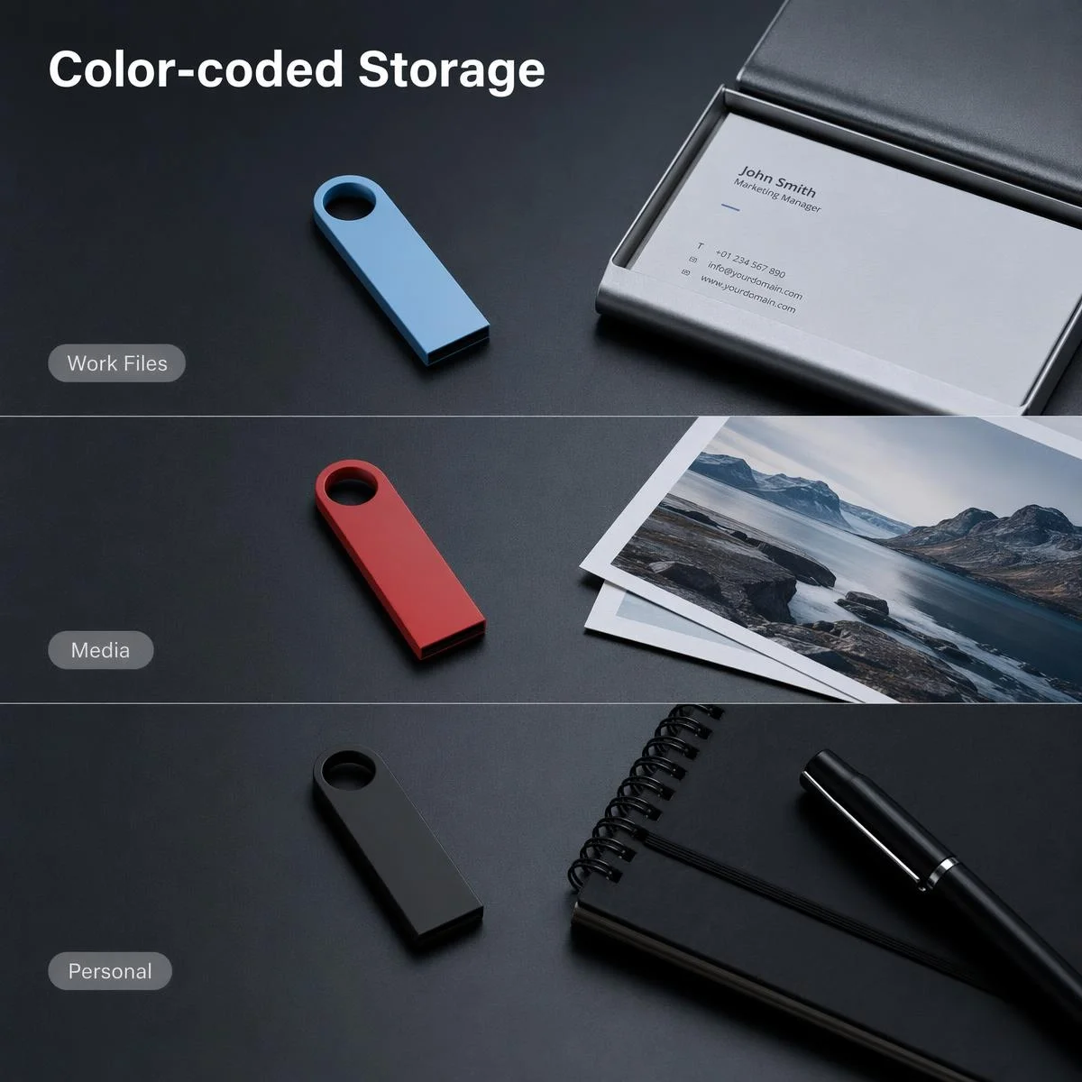 Free Custom Logo USB Flash Drive Pen Drive 8GB 16GB 32GB 64GB 128GB Metal Pendrive Card Memory Stick Drives U Disk with Key Ring