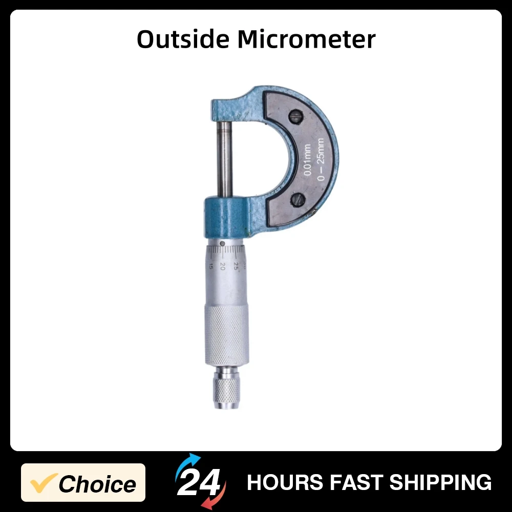 

Outside Micrometer 0.01mm Precision Gauge Thickness Measuring Tool Vernier Caliper 0-25mm,25-50mm,50-75mm,75-100mm