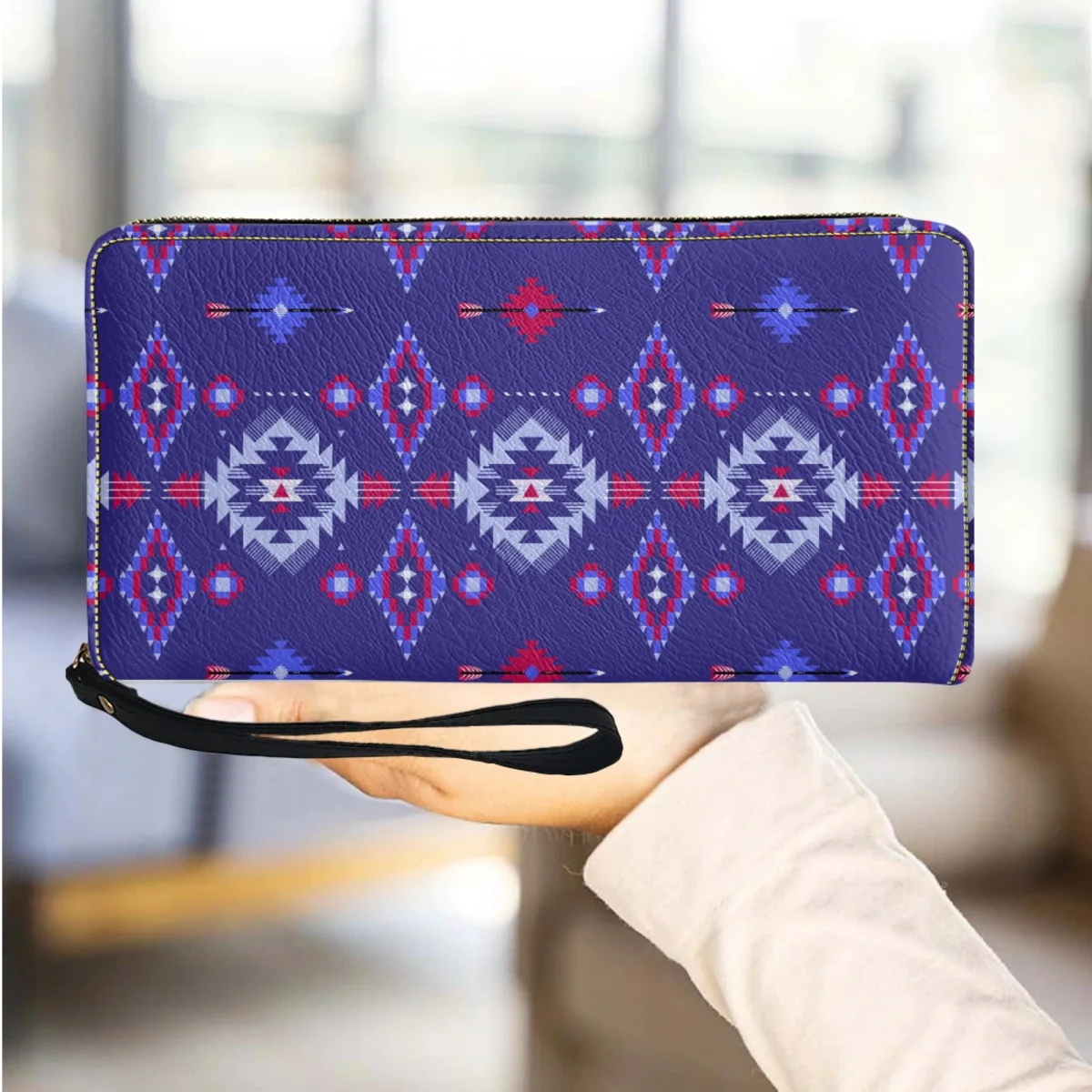 

Indian Tribal Printing Multi-Card Storage Bag Coin Purse New Fashion Daily High Quality Clutch Bag Commuting Long Zipper Wallet