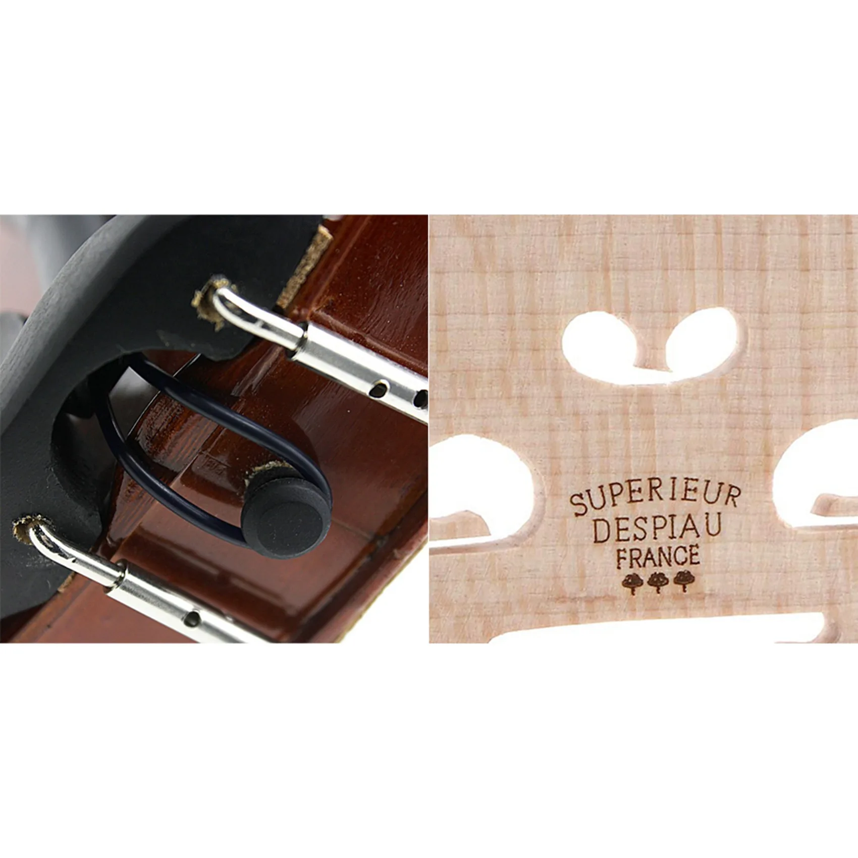 A99I-5Pcs ذيل الكمان الأمعاء الذيل الحبل الأمعاء الحبل النايلون مع جسر الكمان القيقب ، 4/4 حجم أجزاء جسر الكمان المجهزة