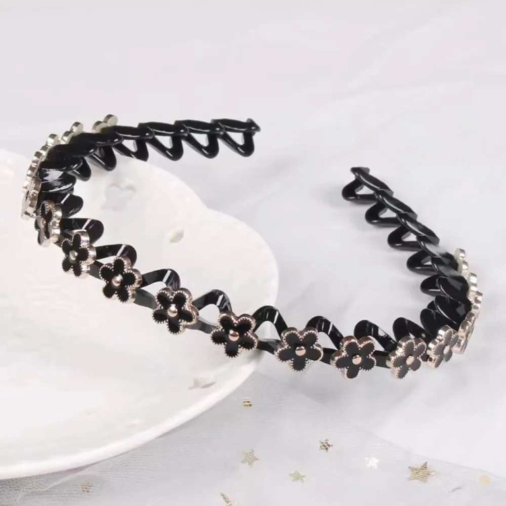 

Rhinestone Lazy Men Hair Braider Hair Hoops Pearl Zircon Braided Tools Hairband Face Washing Twist Clips Hair Toothed Headband