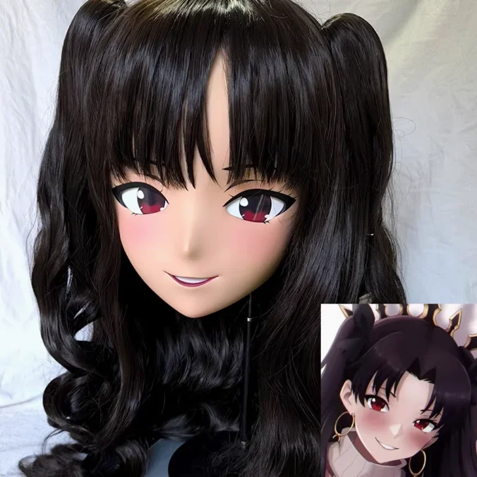 

(GLA013) индивидуальный персонаж Crossdress для женщин/девочек, смола, половина/полная голова с замком, косплей, японское аниме, роль, маска кигуруми