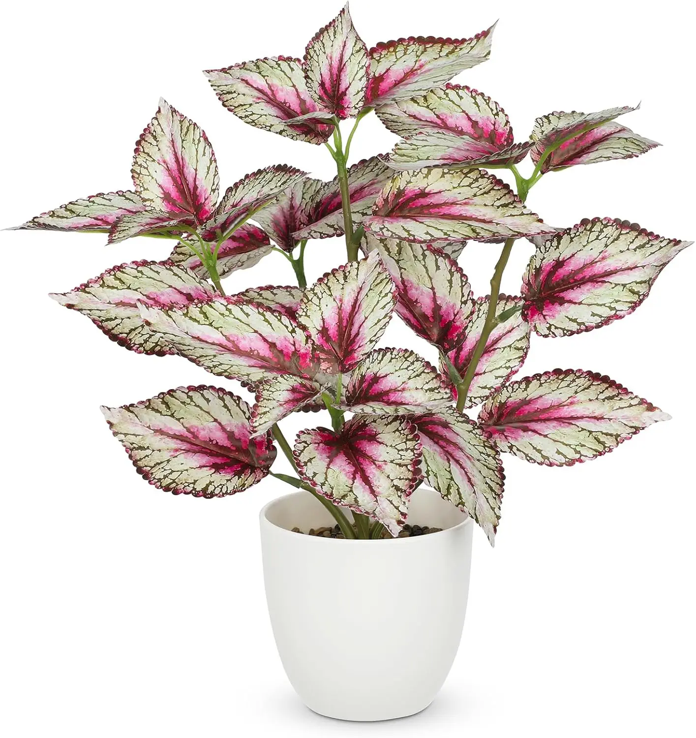 

Artificial Perilla Plant 14.2' in White Pot for Indoor Home Office Decor