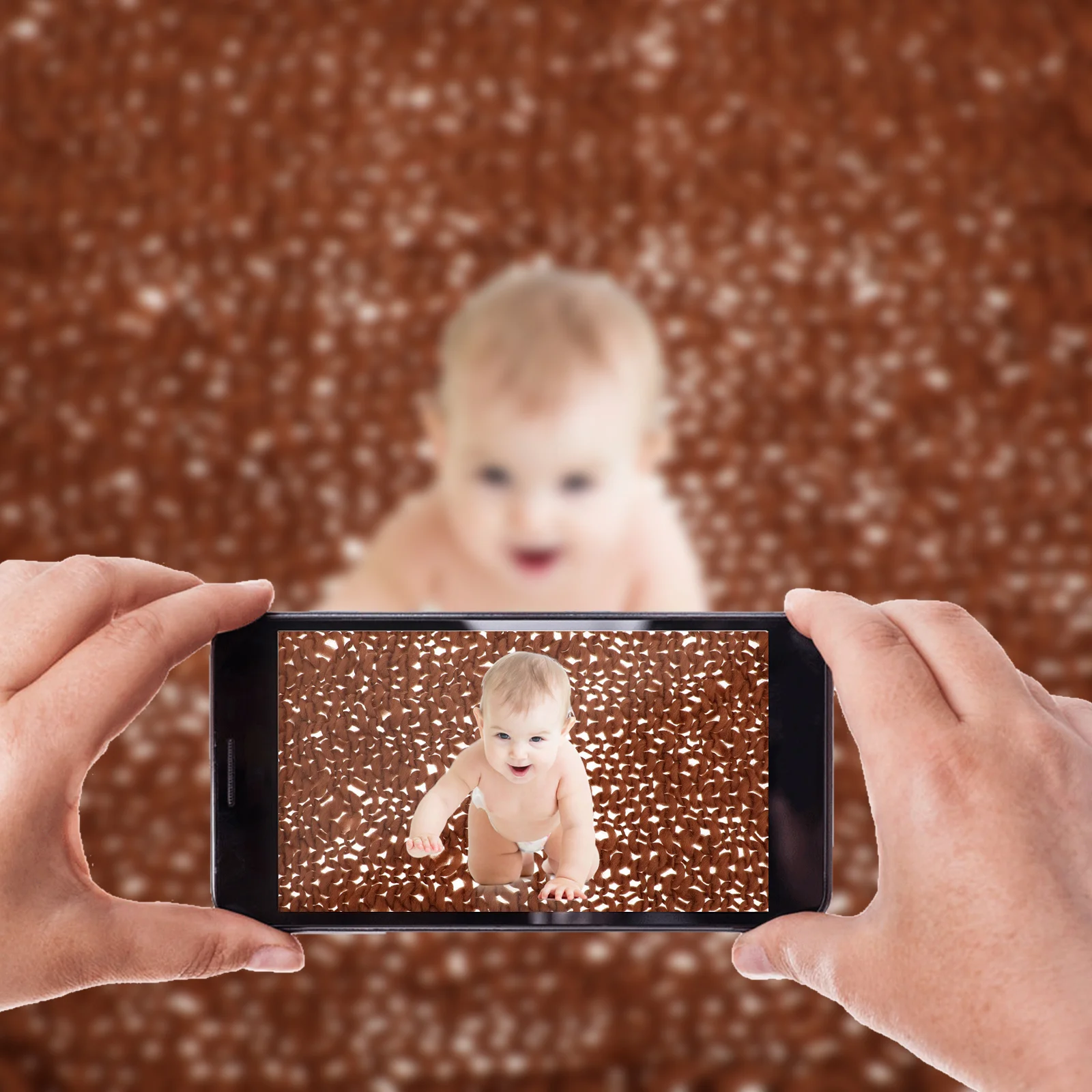 

1pc Hand-Knitted Wool Blanket Newborn Photo Background Baby Photography Rug Infant Monthly Milestone Blanket Knit For Studio