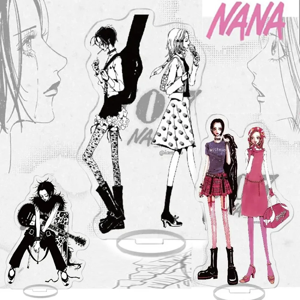 Concert NANA Black White Manga Acrylic Stand Oosaki Nana Komatsu Hachi Okazaki Shinichi Anime Keychain Collection Desk Display