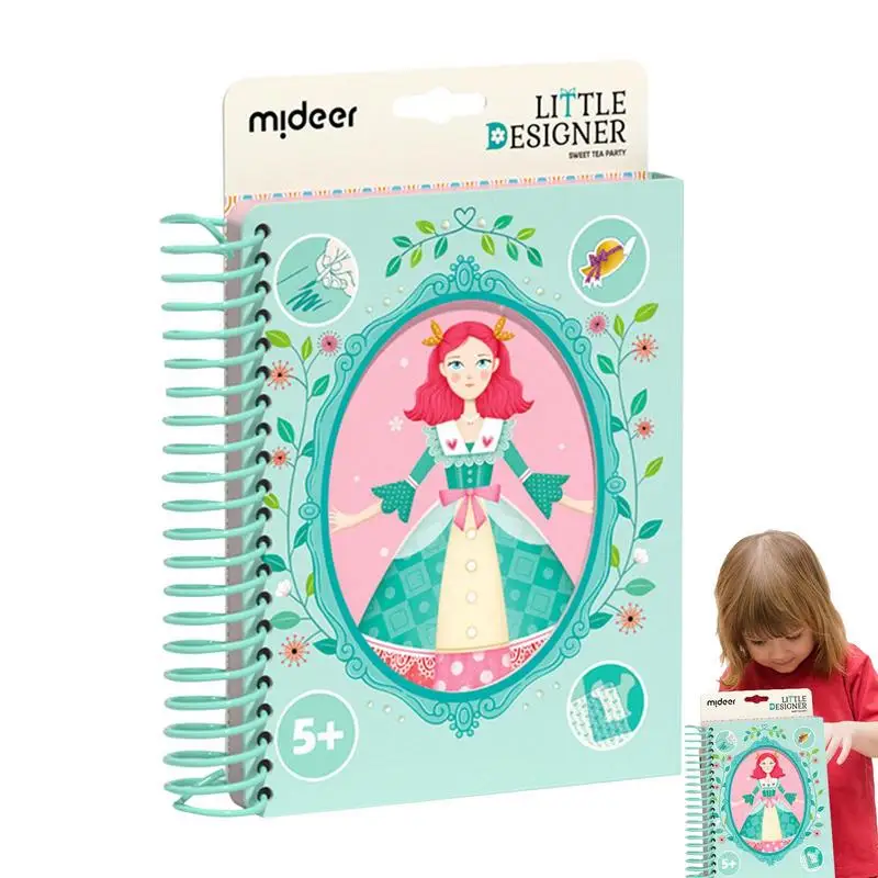 

Toddler Reusable Sticker Book Toys Kids Reusable Sticker Book Multiple Scenarios Cartoon DIY Puzzle Lovely Princess Dress Up