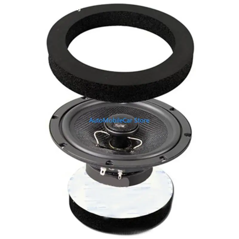 G8TE 4pcs 6.5 Inch Speaker Rings For Car Improve Sound Clear Minimize Door Resonance