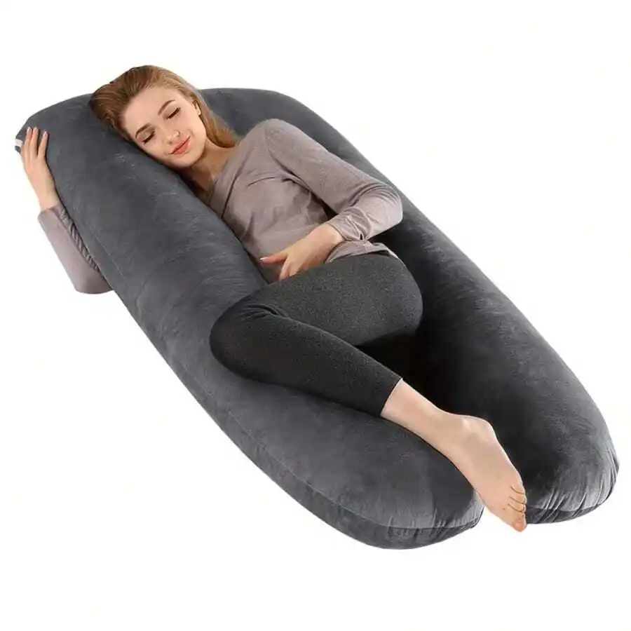 U-Shaped Full Body Pillow, Special Pillow For Pregnant Women, With Velvet Pillowcase, Full Body Pillow With Back, Leg And Abdome