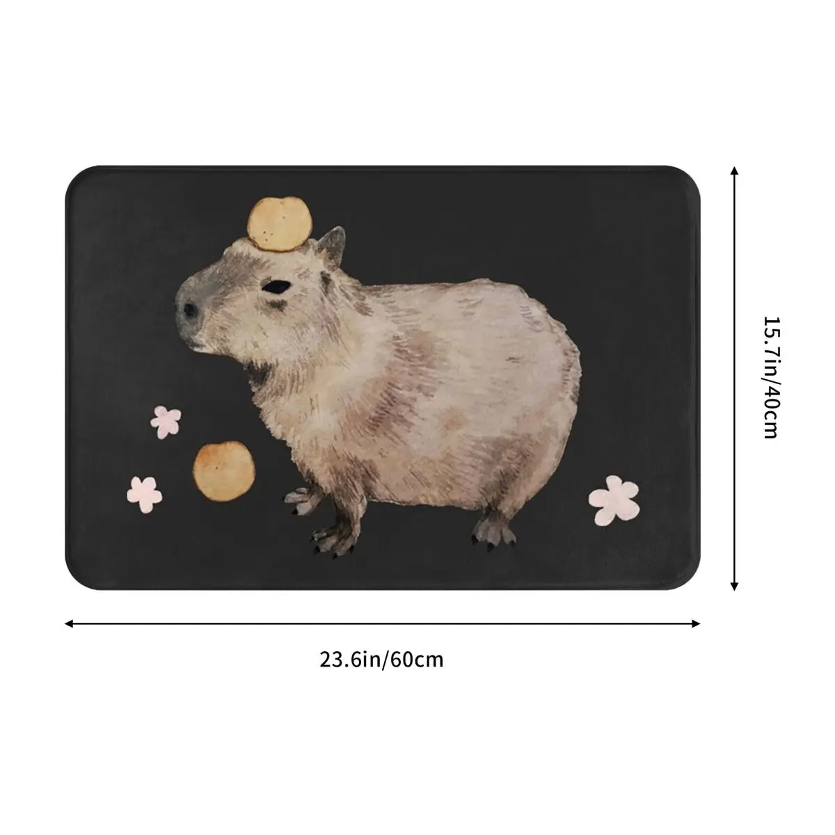 Capybara Animal Pattern Doormat Sand Scraping Carpet Rug Kitchen Entrance Home Floor Mat for Balcony Footpad Mats