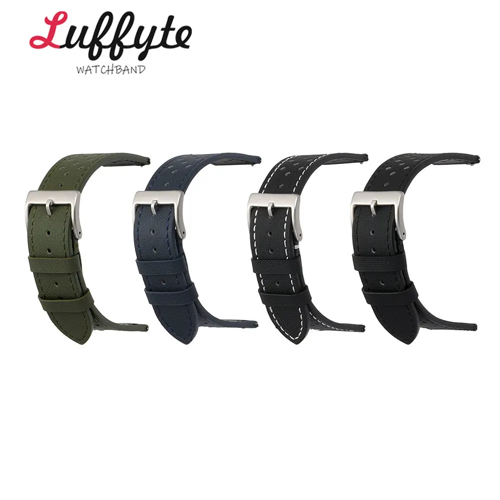 Herren Nylon-Armband 18mm 20mm 22mm Schnellverschluss Federsteg Ersatz Sportliches Atmungsaktives Uhrenarmband
