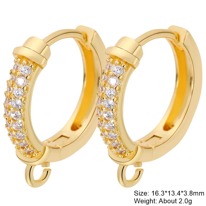 Juya DIY Edlen Schmuck Material Liefert Handgemachte Earwire Gold/Silber Farbe Ohrring Haken Zubehör Für Luxus Ohrringe Machen