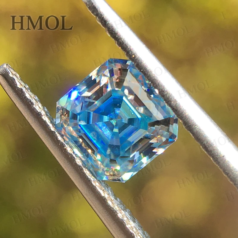 

Муассанит Подушка сияющая Asscher овальной огранки Aqua Blue Lab Grow Gemstone Подвески Усовершенствованные ювелирные изделия Женский материал с отчетом GRA