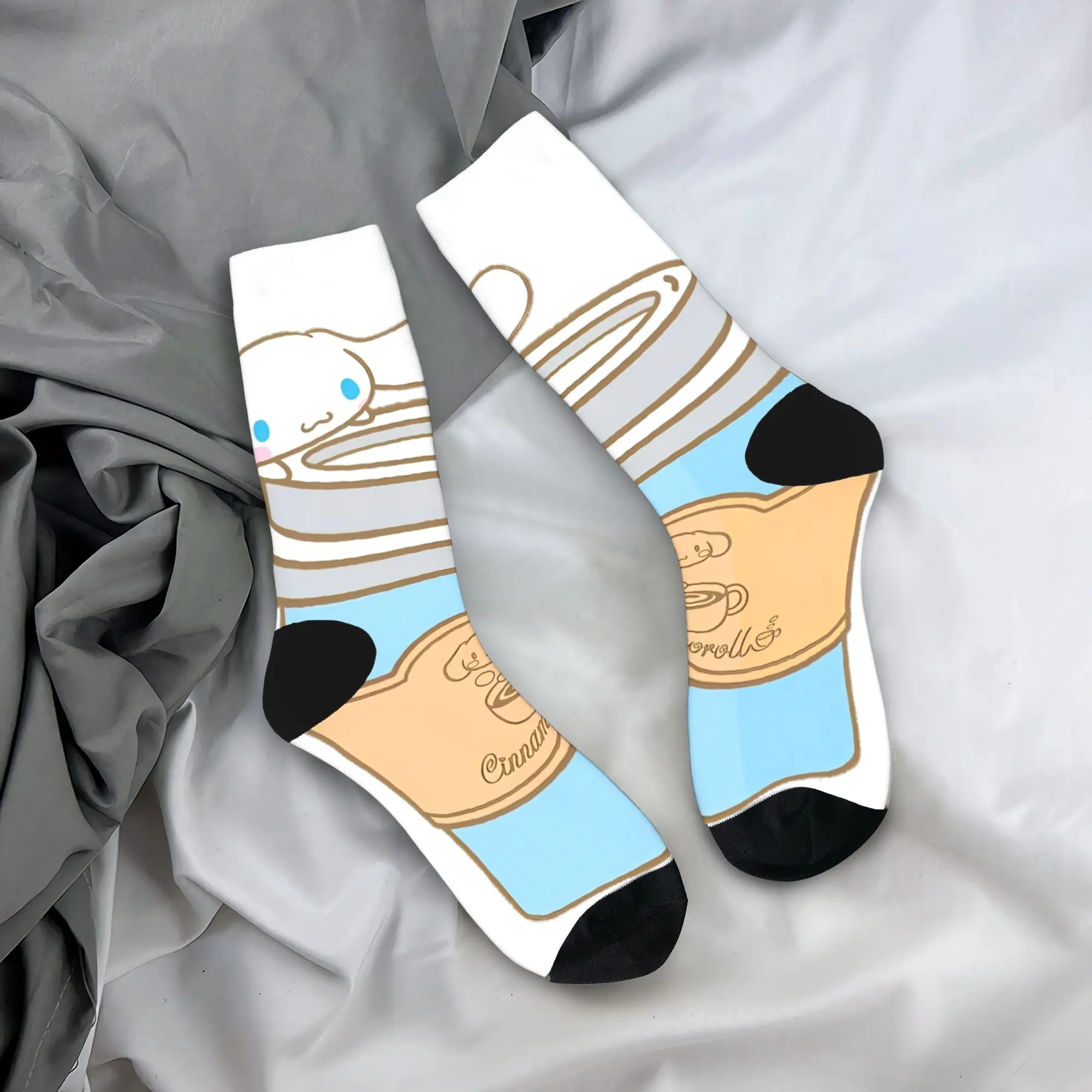 

Cinnamoroll Cartoon with Friends Socks Winter Stockings Vintage Unisex Men Warm Soft Socks Graphic Running Anti Bacterial Sock