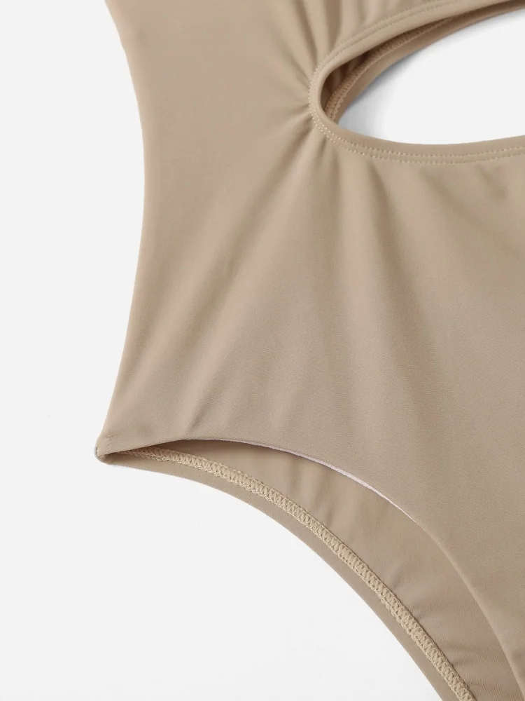 الفتيات الاطفال ملابس السباحة 2026 جديد الصلبة حبال الجوف خارج ملابس سباحة للأطفال الصيف شبكة قطعتين بحر ثوب السباحة للسباحة #4